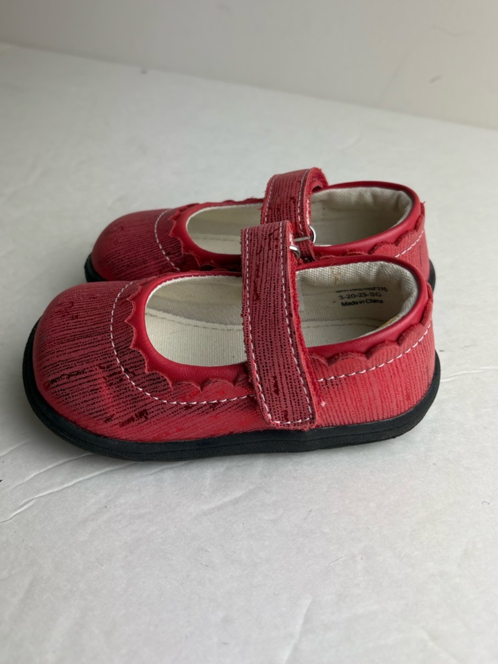 See Kai Run Jane II Red Metallic toddler shoes, size 5